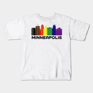 Minneapolis Pride Skyline Kids T-Shirt